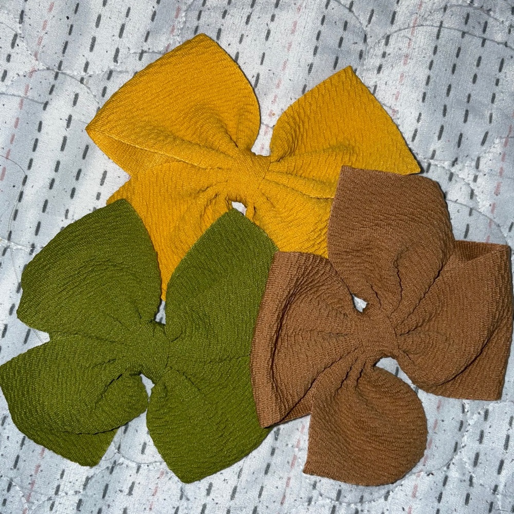 Hair bow clips (pack of 3)